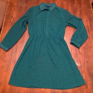 Ladies Green Holiday Dress - Size S